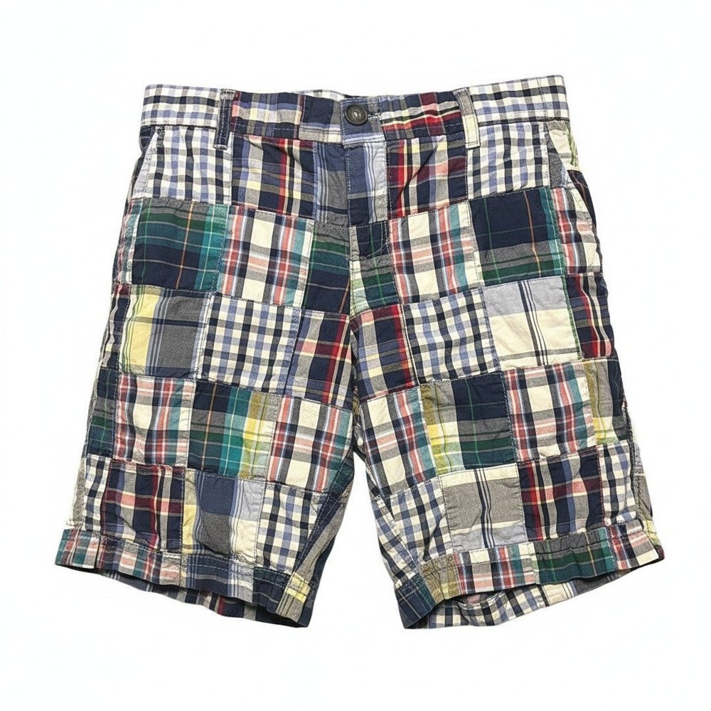 Aeropostale Madras Patchwork Plaid Shorts 9/10 Casual Summer Preppy Boho Comfy